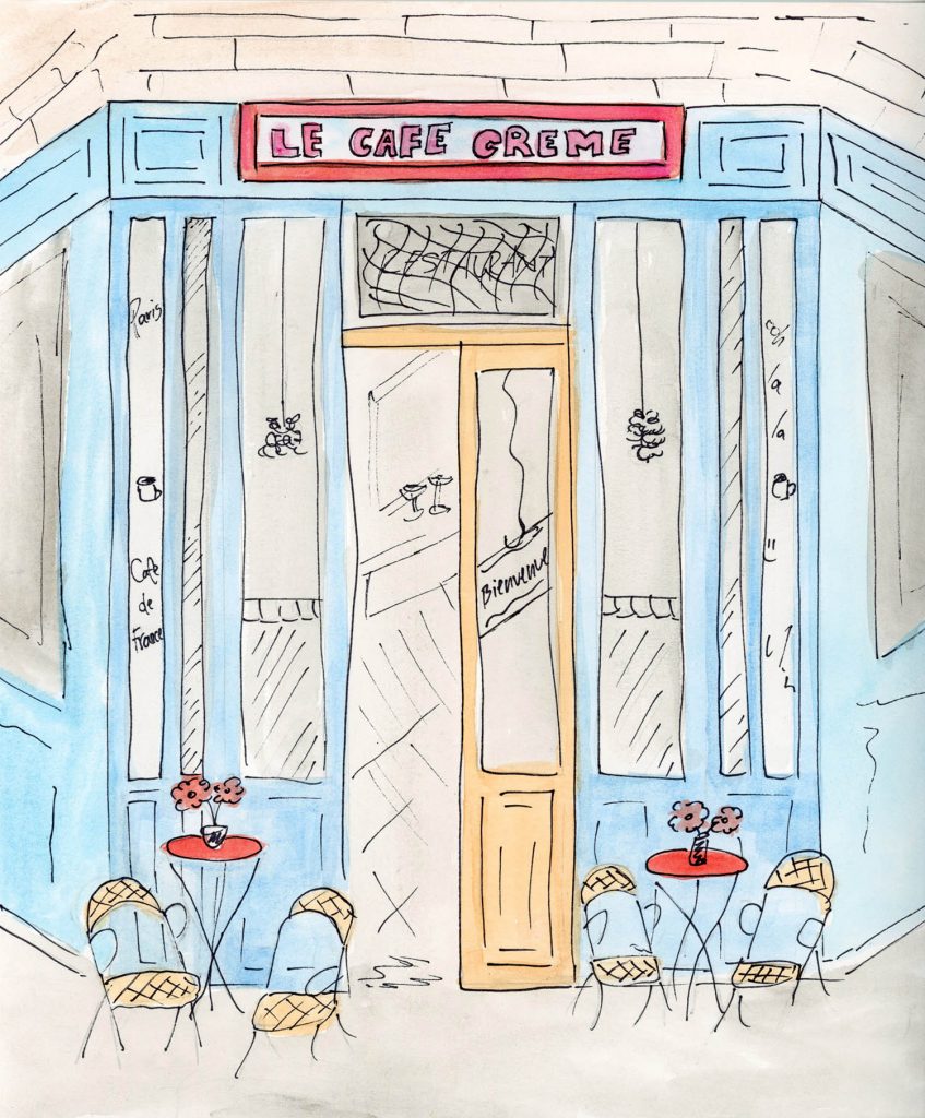 "Le Cafe Creme" Amelie Chabot illustration